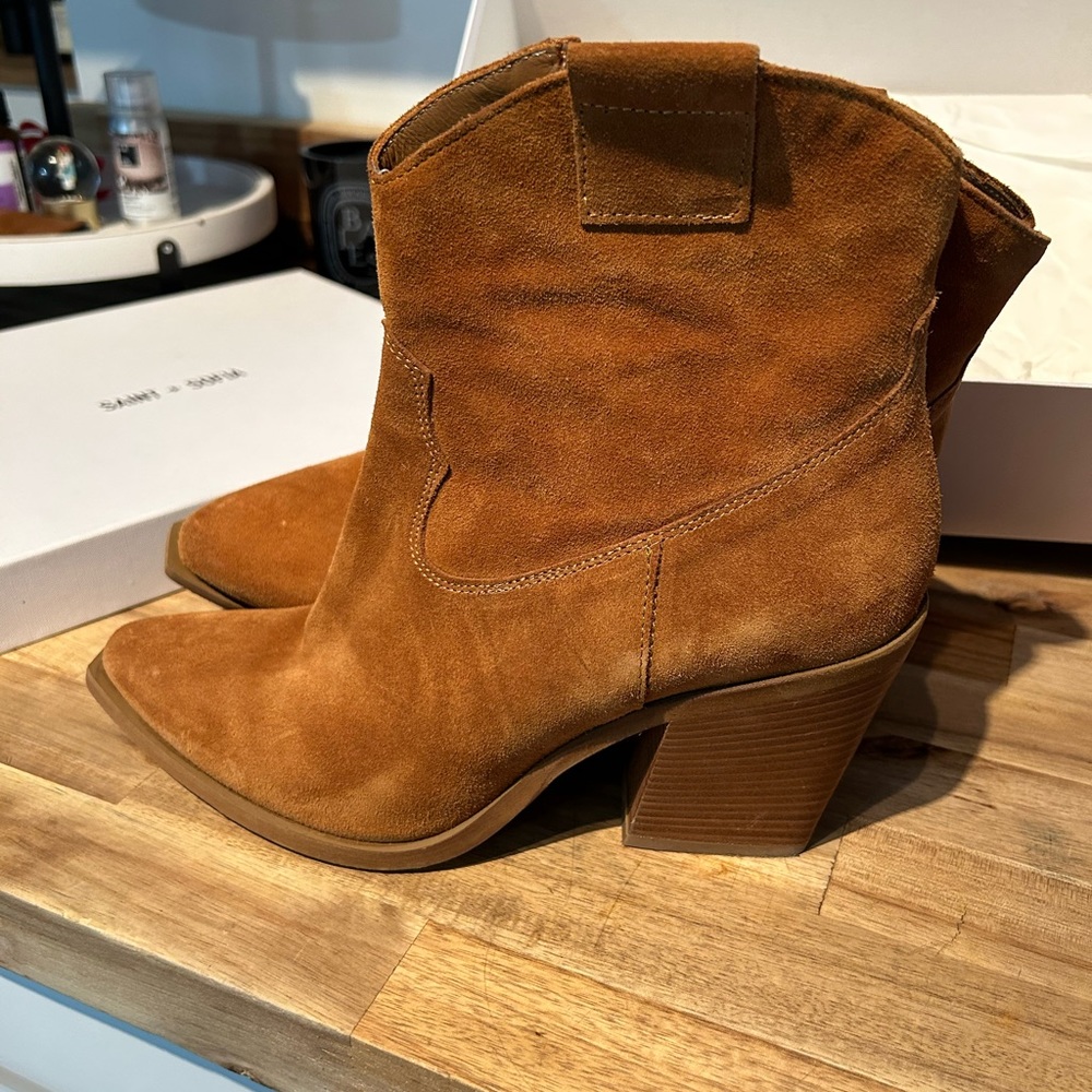 Saint + Sofia Dallas mid boots booties suede ankle Saint and Sofia - Picture 7 of 9